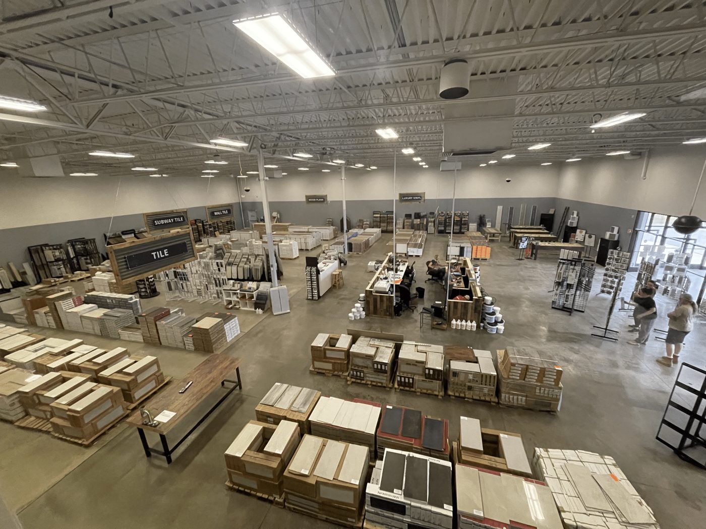 Inside the Flooring Avenue showroom in Rogers, MN — thousands of flooring, tile and countertop products under one roof